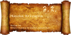 Huszka Krizanta névjegykártya